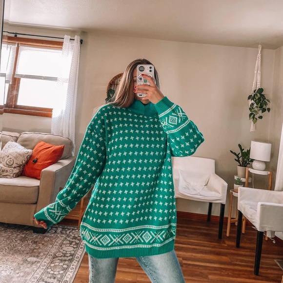 - Venezia vintage green Christmas sweater - Picture 1 of 6